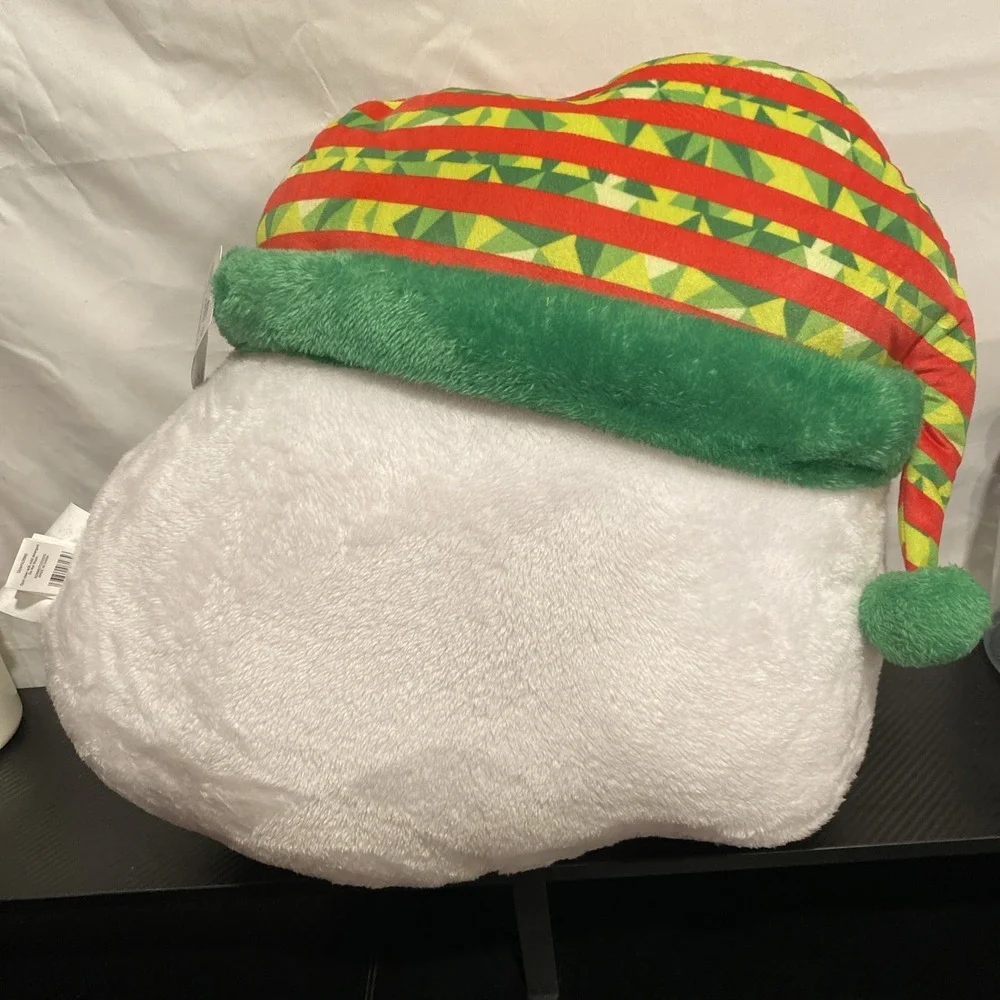 Large Snoopy Peanuts‎ Plush Pillow Christmas Holiday Decor NWT